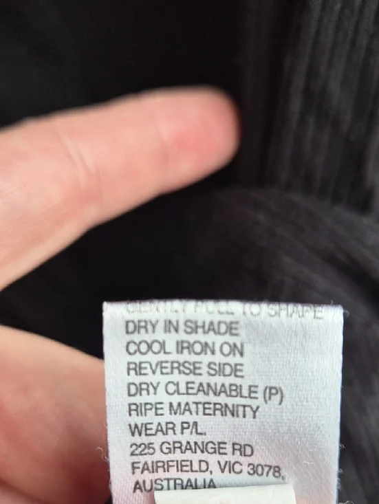 Maternity Ripe Black Ribbed Scoop Neck Tank with Button Front - Picture 5 of 6